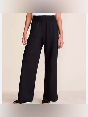 Loft: Lou & Grey Wide Waistband Wide Leg Pants Petite Medium